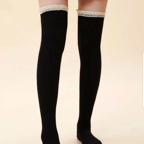 XLacexxTrim Thigh High Socks - Picture 2 of 3